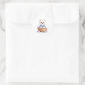 Cute Puppy in Basket Sticker (Tas)