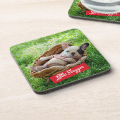 Cute Puppy in een Baseball Mitt Onderzetter (Linkerzijde)