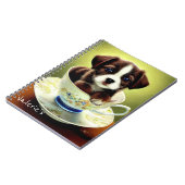 Cute Puppy in een Teacup Notitieboek (Linkerzijde)