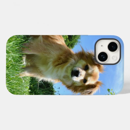Cute Puppy in Garden Photo Case-Mate iPhone Case (Achterkant (horizontaal))