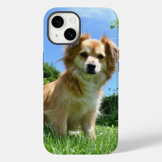 Cute Puppy in Tuin Foto Case-Mate iPhone Case (Achterkant)