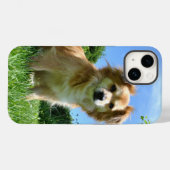 Cute Puppy in Tuin Foto Case-Mate iPhone Case (Achterkant (horizontaal))