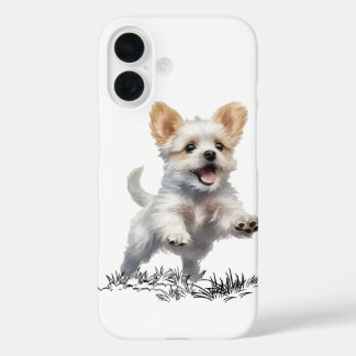 “Cute Puppy iPhone 16 Hoesje – Schattige Hond Lief