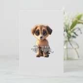 Cute puppy kaart (Staand voorkant)