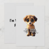 Cute puppy kaart (Voorkant / Achterkant)