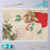 Cute Puppy Kerstmis-debiet Tissuepapier (Craft)