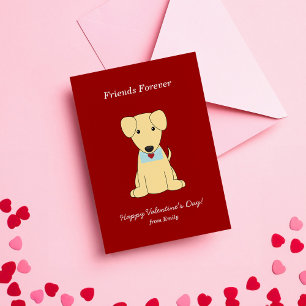 Cute Puppy Kinder Classroom Valentijnse Opmerking Notitiekaartje