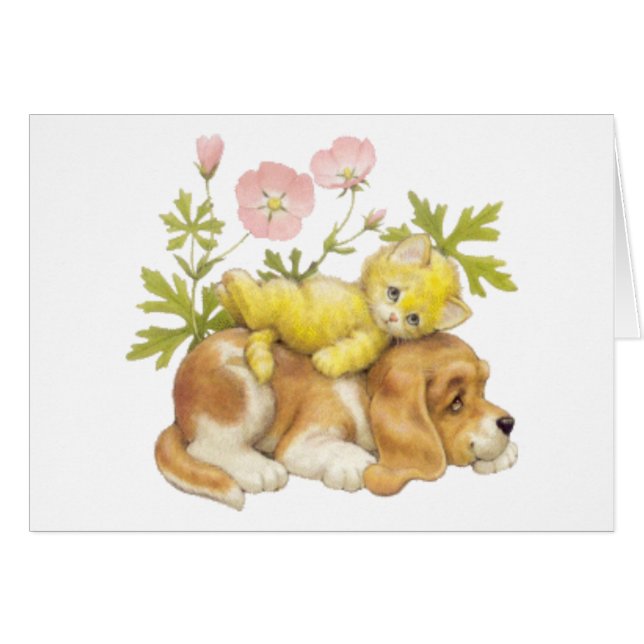 Cute Puppy & Kitten (Voorkant Horizontaal)