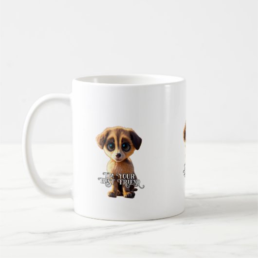 Cute puppy koffiemok (Links)