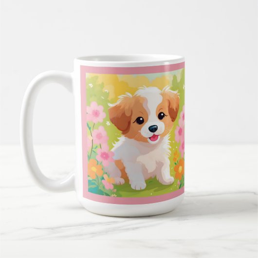 Cute Puppy Koffiemok (Links)