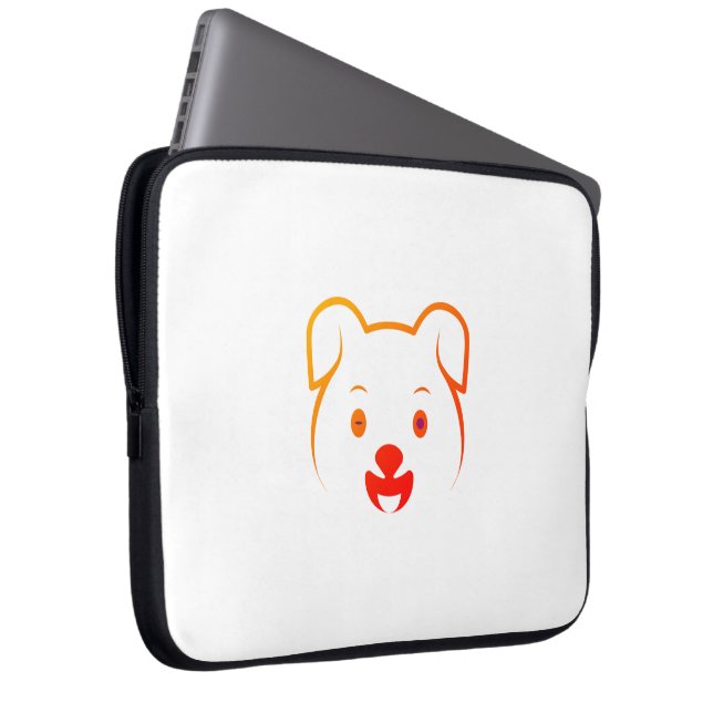 Cute Puppy Laptop Sleeve (Voorkant Rechts)