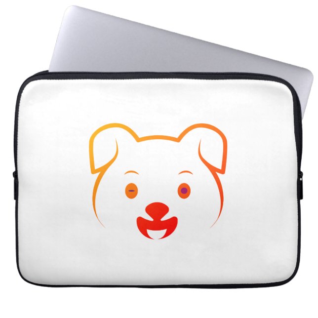 Cute Puppy Laptop Sleeve (Voorkant)