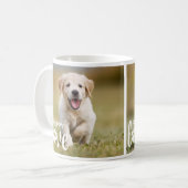 Cute Puppy Love Personalized Photo Pet Hondenliefh Koffiemok (Voorkant links)
