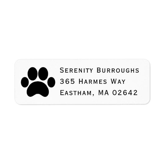 Cute Puppy Lover mam Paw Print Dog Label (Voorkant)