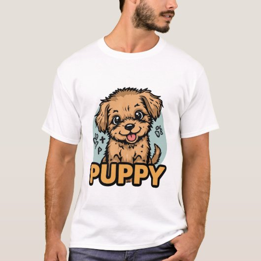 Cute Puppy Lover T-Shirt | Adorable Dog Shirt Gift (Voorkant)