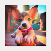 Cute Puppy Magneet (Voorkant)