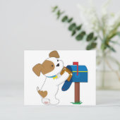 Cute Puppy Mail Briefkaart (Staand voorkant)