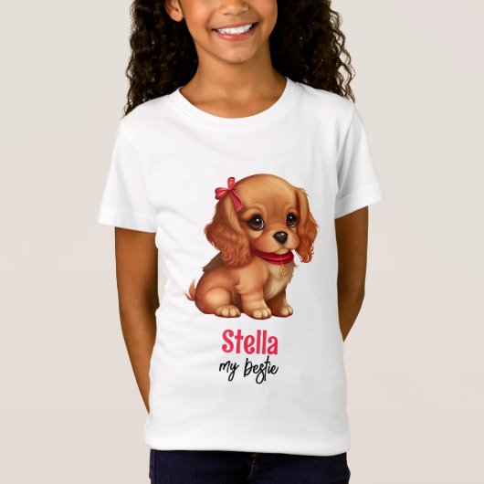 Cute Puppy | Meisjes | KINDER T-shirt (Voorkant)