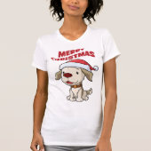 Cute puppy Merry Kerstmis T-shirt