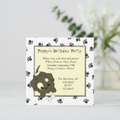 Cute Puppy met Bone Kaart (Staand voorkant)