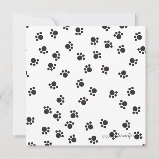 Cute Puppy met Bone Kaart (Achterkant)