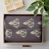 Cute Puppy met Gold Geometric Waterverf Pattern Tissuepapier (Geschenk)