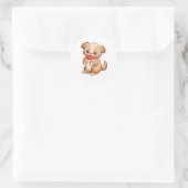 Cute Puppy Met Hart Sticker | Hondenliefhebber Dec (Tas)