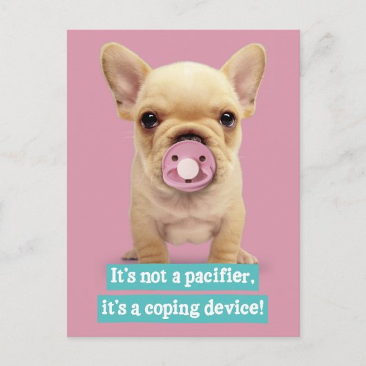 Cute Puppy met Pacifier Briefkaart (Voorkant)