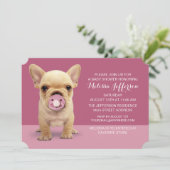 Cute Puppy met Pacifier Kaart (Staand voorkant)