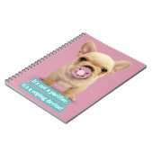 Cute Puppy met Pacifier Notitieboek (Linkerzijde)