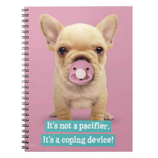 Cute Puppy met Pacifier Notitieboek (Voorkant)