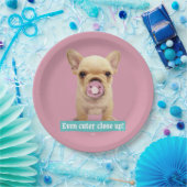 Cute Puppy met Pacifier Papieren Bordje (Feest)