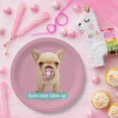 Cute Puppy met Pacifier Papieren Bordje (Feest)