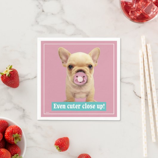 Cute Puppy met Pacifier Servetten (Insitu)