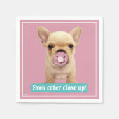 Cute Puppy met Pacifier Servetten (Voorkant)