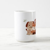 Cute Puppy Monkey Fox Mug Koffiemok (Center)