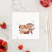 Cute Puppy Monkey Fox Napkins Servet (Insitu)