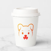 Cute Puppy Papieren Bekers (Achterkant)