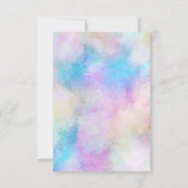 Cute Puppy Pastel Waterverf Baby shower Uitnodigen Kaart (Achterkant)