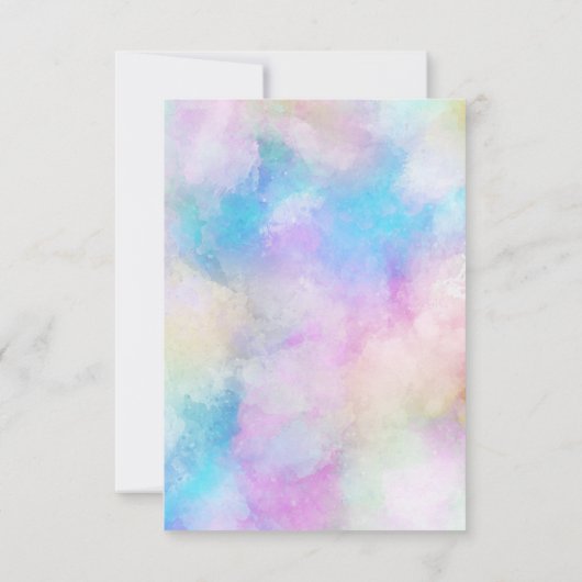 Cute Puppy Pastel Waterverf Baby shower Uitnodigen Kaart (Achterkant)