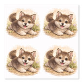Cute Puppy Pattern Wallpaper Nursery Kids Behang (Voorkant)