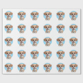 Cute Puppy Pattern Wrapping Paper for Gifts Cadeaupapier (Vlak)