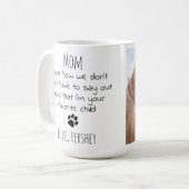 Cute Puppy Pet Photo Personalized Dog Mama Koffiemok (Voorkant links)
