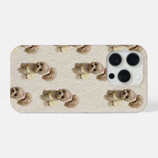 Cute Puppy Phonecase iPhone Hoesje (Achterkant horizontaal)