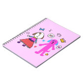 Cute Puppy Pink Spiral Photo Notebook Notitieboek (Linkerzijde)