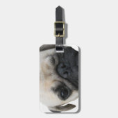 Cute Puppy Pug Dog Friend ... か わ い 子 犬 Bagagelabel (Voorkant verticaal)