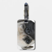 Cute Puppy Pug Dog Friend ... か わ い 子 犬 Bagagelabel (Achterkant verticaal)