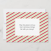 Cute Puppy Pug in een Rode Kerstmis Feestdagenkaart (Achterkant)