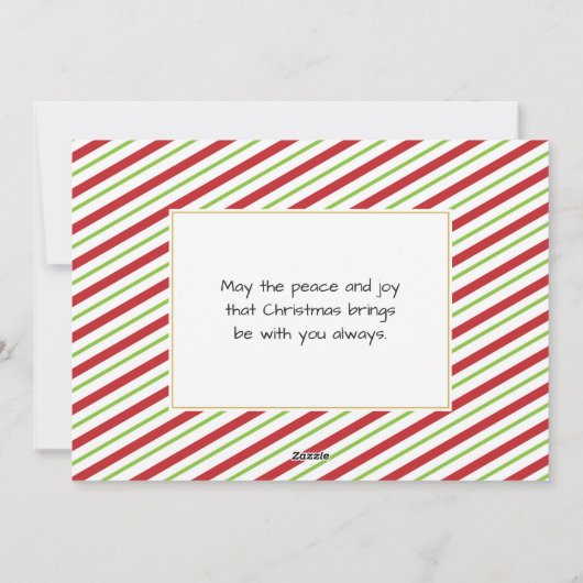 Cute Puppy Pug in een Rode Kerstmis Feestdagenkaart (Achterkant)