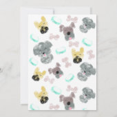 Cute Puppy Pup Dog Pawtyyy Birthday Party Kaart (Achterkant)